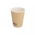 Gobelets boissons chaudes double paroi ondulé kraft 360ml